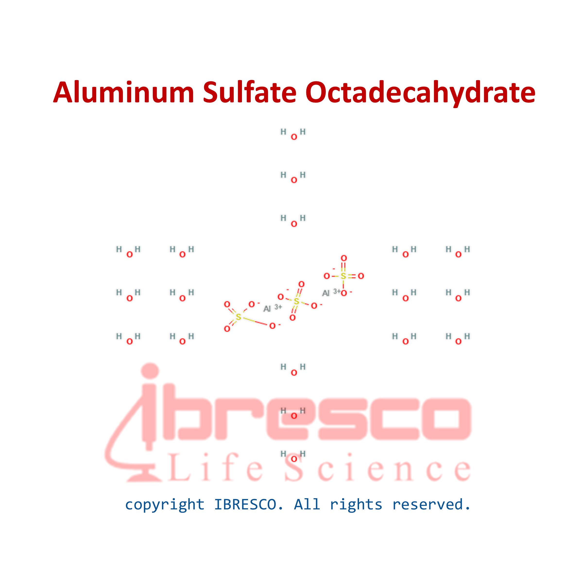 Aluminium sulfate octadecahydrate آلومینیوم سولفات18 آبه ibresco