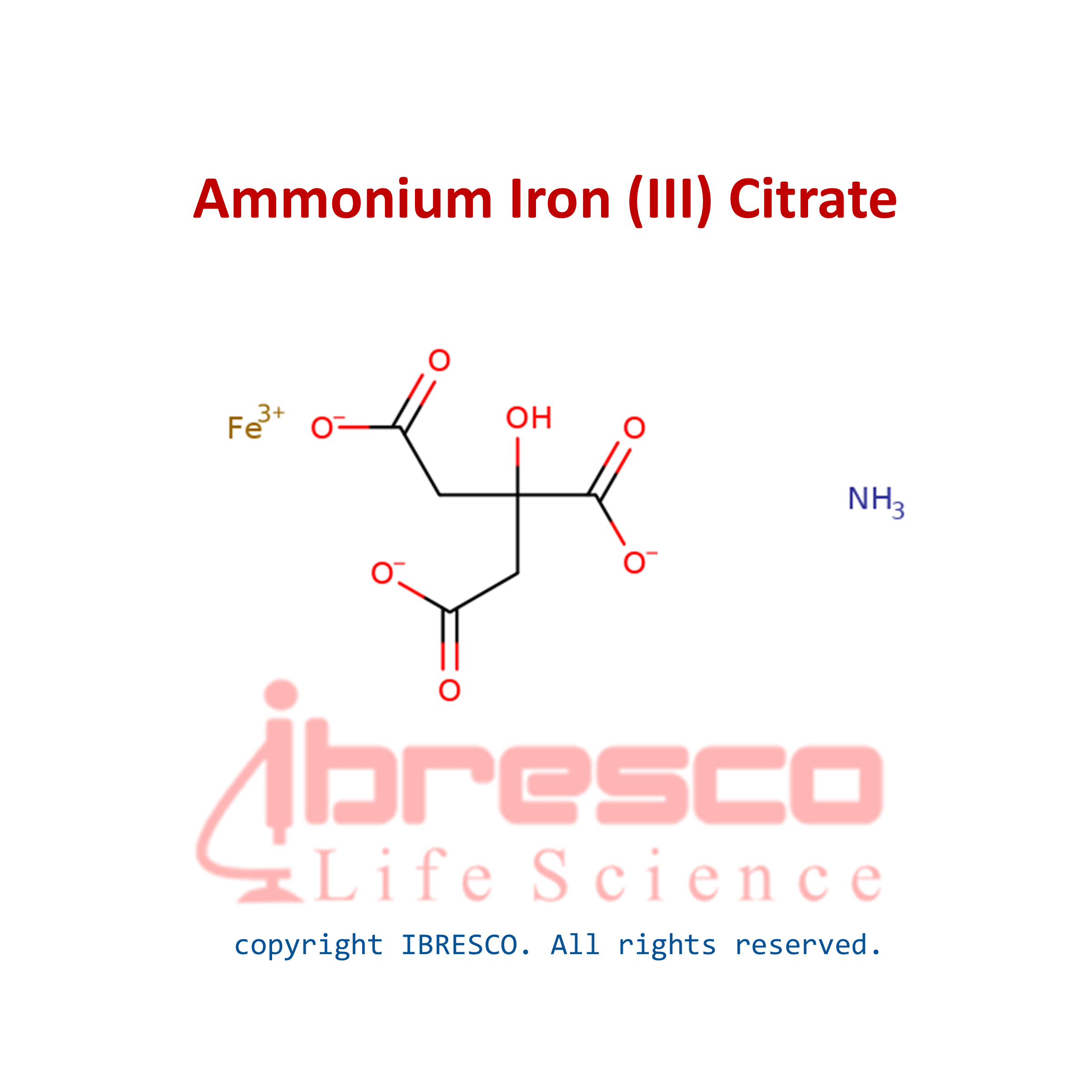 Ammonium iron (III) Citrate | آمونیوم فریک سیترات | ibresco